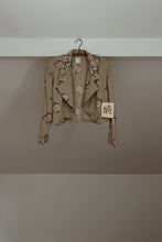 1990's MELROSE SATIN FLORAL OPEN CROP BLAZER | SIZE M