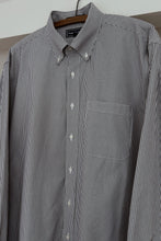1980's PINSTRIPE COTTON BUTTON DOWN | SIZE XL