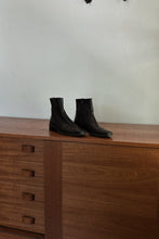 1990's WEITZMAN BLACK LEATHER SQUARE TOE ANKLE BOOTS | SIZE 5.5