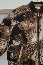 1980's PURE SILK LEOPARD BOMBER | SIZE M