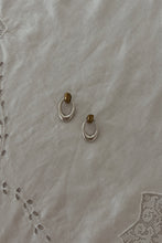 1980's RARE MIXED METAL 925 STERLING + GOLD VERMEIL HINGE HOOP POSTS
