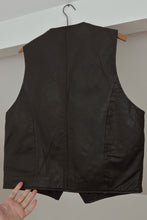 EARLY 1980's CHOCOLATE L.A. LEATHER VEST | SIZE M