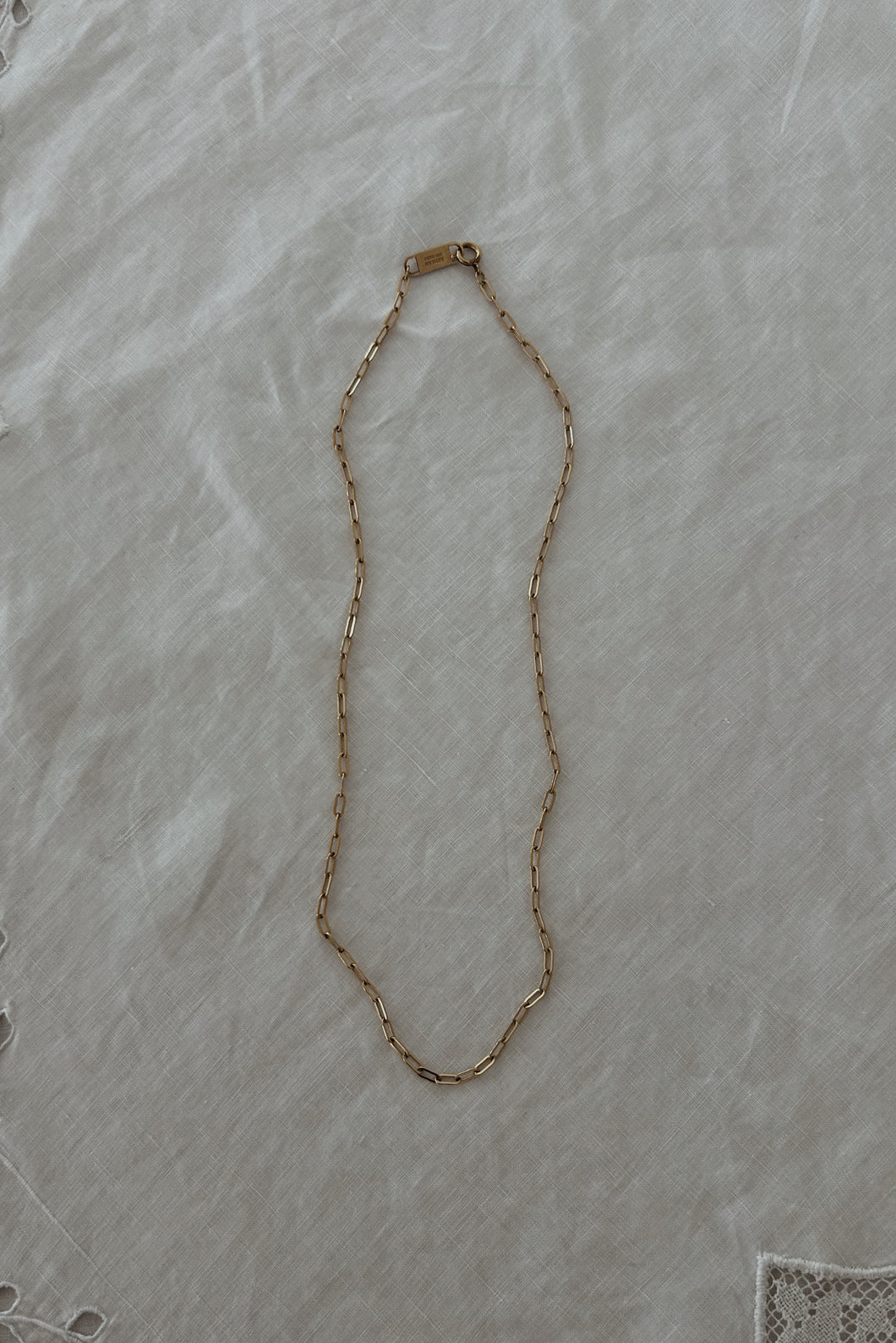 ARTISAN 12 KT GOLD FILLED MINI PAPERCLIP LINK CHAIN
