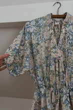 1970's FLORAL PUFF SLEEVE PEPLUM TOP | SIZE M