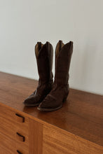 1980's J. CHISHOLM OXBLOOD LEATHER COWBOY BOOTS | SIZE 7/7.5