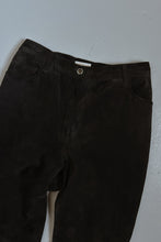 Y2K BLACK SUEDE TROUSERS | SIZE 30