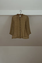 Y2K SHEER FLORAL CRINKLE GAUZE BUTTON BLOUSE