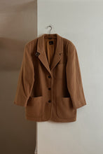 1990's CAMEL WOOL BLAZER COAT