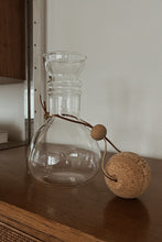 MID CENTURY PYREX GLASS + CORK CARAFE