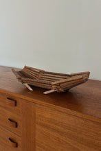 MID CENTURY SLAT WOOD FOLDING BASKET