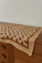 1970's PURE SILK CAMEL GRID SCARF | 26" x 26"