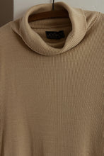 1970's CREAM RIB KNIT COTTON TURTLENECK