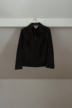 1990's BLACK LAMBSKIN LEATHER JACKET | SIZE M