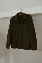 1950's SOFT WOOL MILITARY FLANNEL JACKET | SIZE L