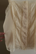 1970's CREAM NYLON + LACE CAMISOLE