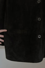 1990's BLACK SUEDE SHIRT JACKET | SIZE L