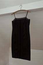 Y2K BLACK LACE COTTON SLIP DRESS | SIZE S/M