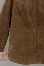 Y2K CAMEL SUEDE SHIRT JACKET | SIZE S
