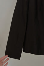 Y2K PURE SILK BLACK TAFFETA JACKET | SIZE M