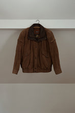 1980's CHOCOLATE HEIRLOOM SUEDE LEATHER BOMBER JACKET | SIZE L | REMOVABLE LINER