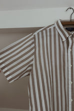 LATE 1970's BENGAL STRIPE POPLIN | SIZE L