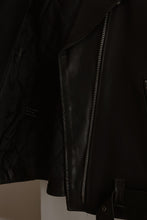 1980's CLASSIC BLACK LEATHER BIKER JACKET | SIZE M