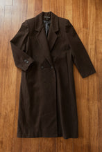1990's CHOCOLATE WOOL COAT | SIZE M