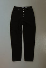 1980's PALMETTO'S BLACK HIGH RISE WESTERN BUTTON DENIM | SIZE 28