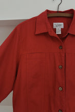 Y2K CHERRY LINEN BOXY JACKET | SIZE XL