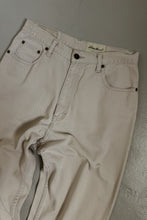 1990's EDDIE BAUER KHAKI COTTON GARDEN DENIM | SIZE 29