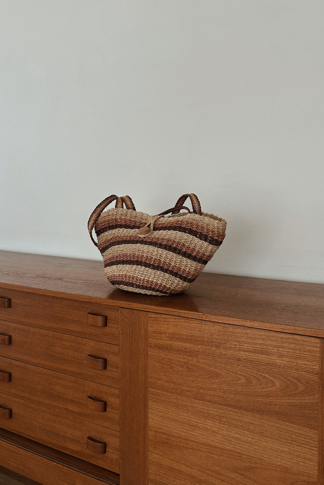 1990's STRIPE WOVEN SISAL BAG | 19