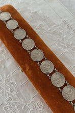 1930's RARE BELGIUM SILVER COIN LOVE TOKEN BRACELET