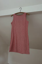 1990's RED GINGHAM COTTON MINI DRESS | SIZE S