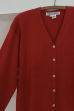 1990's CARLISLE CHERRY SILK + CASHMERE CARDIGAN | SIZE M