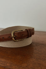 1980's COACH SADDLE LEATHER + FABRIC BELT | SIZE M/L