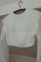 1990's SAUCI FEMME ORGANZA CROP BLOUSE | SIZE S