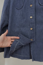 1970's TEXTURED CHAMBRAY SHIRT JACKET | SIZE M
