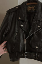 1980's CLASSIC BLACK LEATHER BIKER JACKET | SIZE S