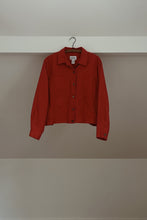Y2K CHERRY LINEN BOXY JACKET | SIZE XL