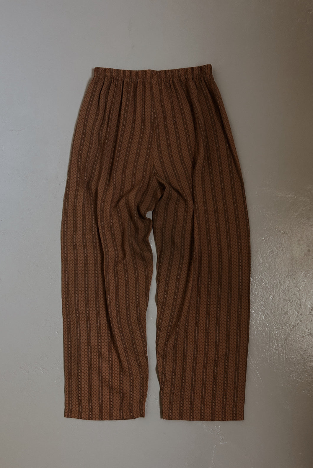 1990's CARAMEL PRINTED LOUNGE TROUSERS | SIZE M/L