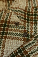 1960's WOVEN TWEED PLEATED WRAP MINI SKIRT | SIZE S