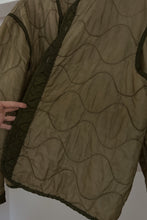 1970's M-65 OLIVE QUILTED FIELD LINER | SIZE L