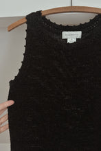 Y2K BLACK RAMIE KNIT TANK | SIZE M