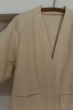 1970's CREAM FELTED WOOL FLANNEL JACKET | SIZE S