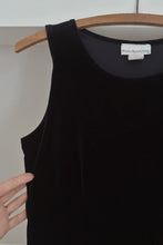 1990's PARIS SPORT NAVY DARTED VELVET TANK | SIZE S