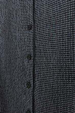 1990's JONES LINEN GINGHAM BOXY BUTTON BLOUSE | SIZE S/M