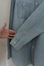 1990's DENIM WORK SHIRT | SIZE M/L