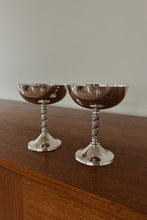 1930's DECO ETCHED SILVER COUPES
