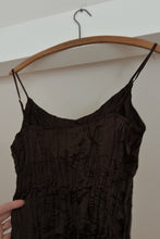 1990's CHOCOLATE CRINKLE SATIN CAMISOLE | SIZE S/M