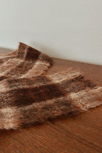 1950's WOVEN MOHAIR FRINGE SCARF | 43" x 7"
